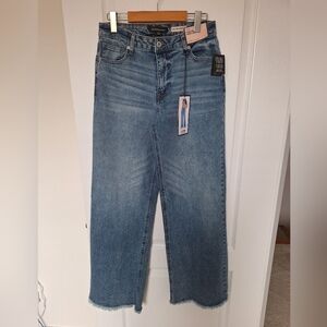 NWT BCBGeneration High Rise Wide Leg Frayed Hem Jeans 7 / 28